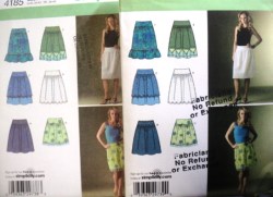4185 SWEET FLARE LO RISE TRIMMED SKIRTS 3 LENGTHS PATTERN 8-24